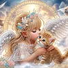 Angel Girl Cat - Crystal Rhinestone Diamond Painting