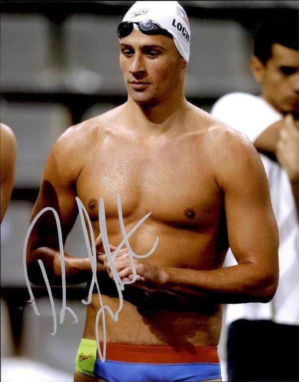 Ryan Lochte authentic signed swimming 8x10 Photo Poster painting W/Cert Autographed A0004