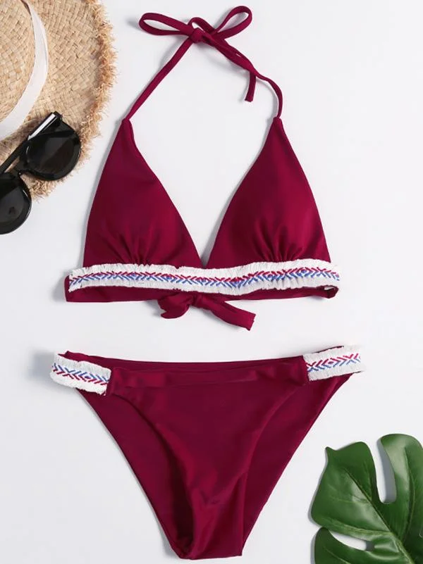 Triangle Halter-neck Bikinis Swimwear