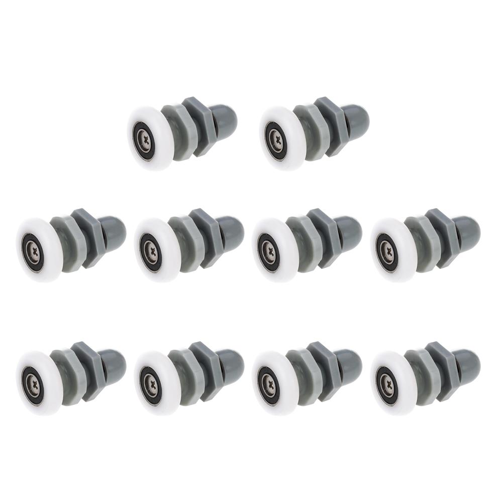 

10pcs Plastic Pulley Wheel Sliding Door Rollers Bearing for Shower Room, 25mm, 501 Original