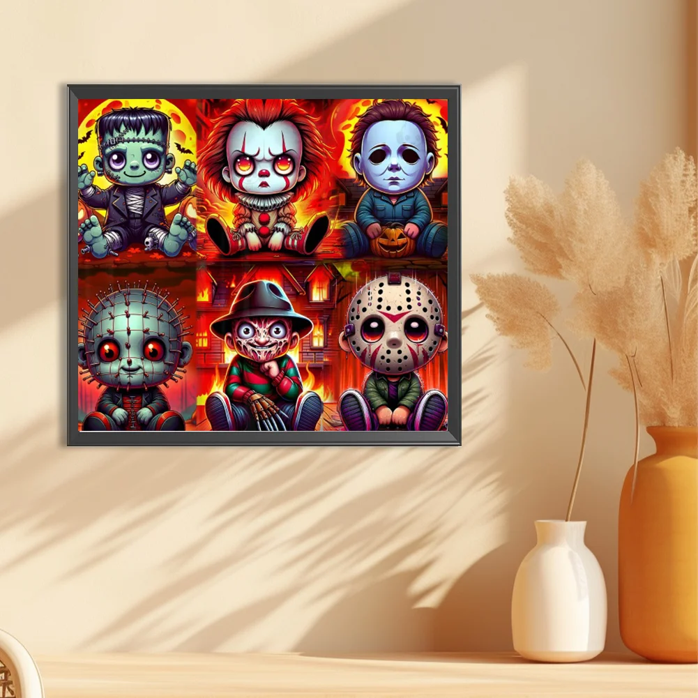 Partial AB Diamond Painting - Full Round Drill - Horror All Stars(Canvas|55*50cm)
