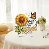 (US Local)Special Shape Sunflower Moon Diamond Painting Desktop Decorations for Home Decor