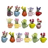 Cute Plant Fridge Magnets Mini Ceramic Vase Fridge Magnets Tiny 3D Plant Vase