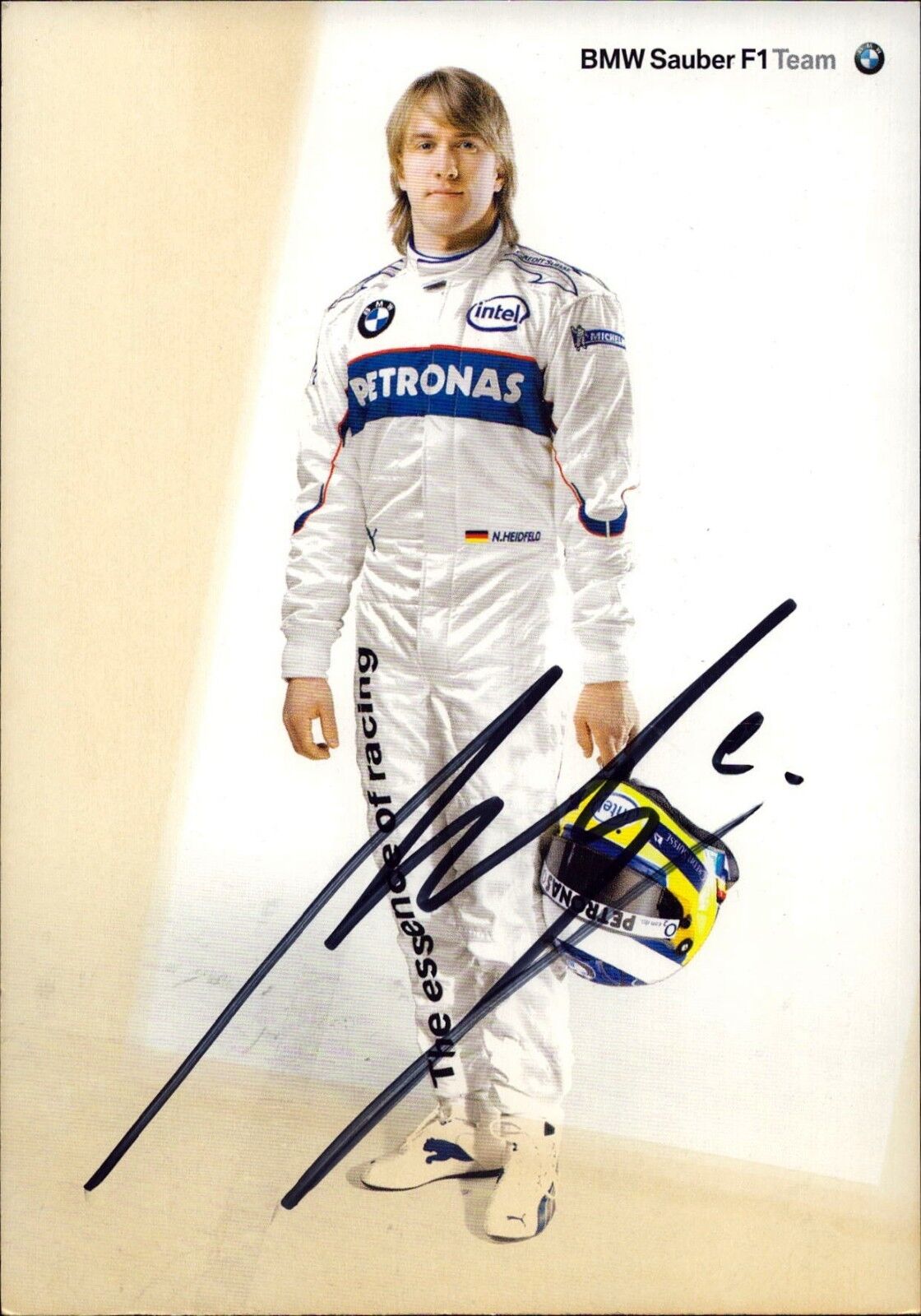 Nick Heidfeld BMW Sauber Formula 1 Original Autograph Photo Poster painting (W-8301