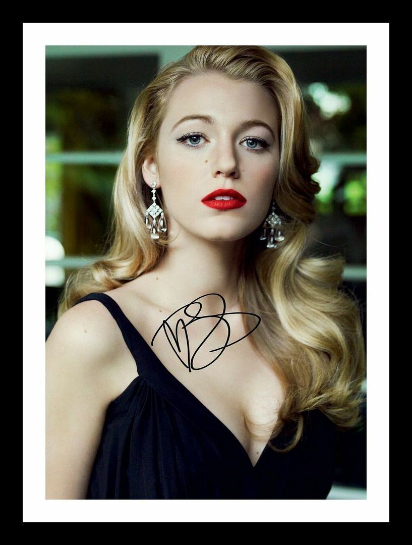 Blake Lively Autograph Signed & Framed Photo Poster painting 4