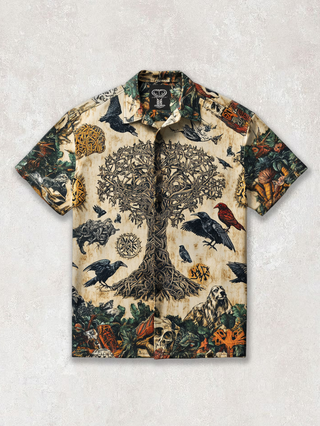 Men's Viking Tree Of Life Mythology Emblem Celtic Summer Shirt / Rvogue / Rvogue