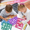 (US Local)35 Pieces Drawing Stencils Tool Set Drawing Templates for Drawing and Painting 
