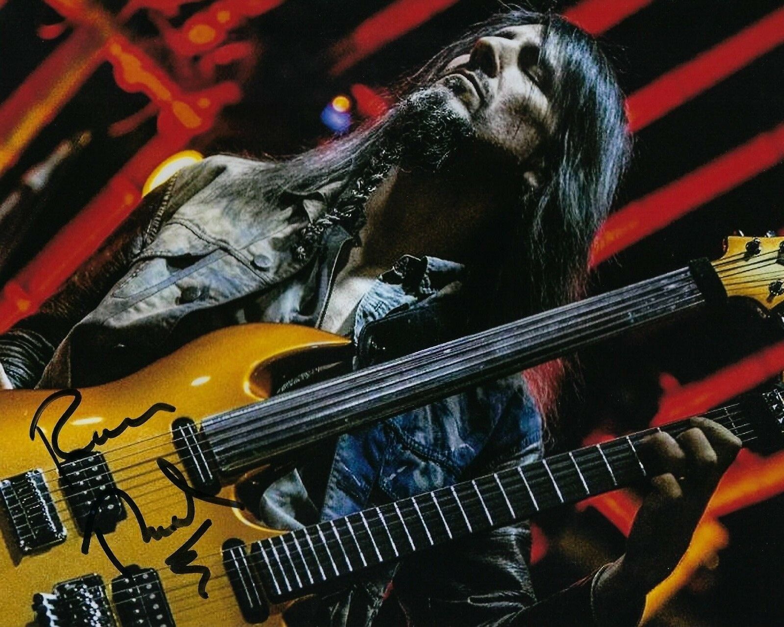 GFA Guns N' Roses * RON BUMBLEFOOT THAL * Signed 8x10 Photo Poster painting PROOF R3 COA