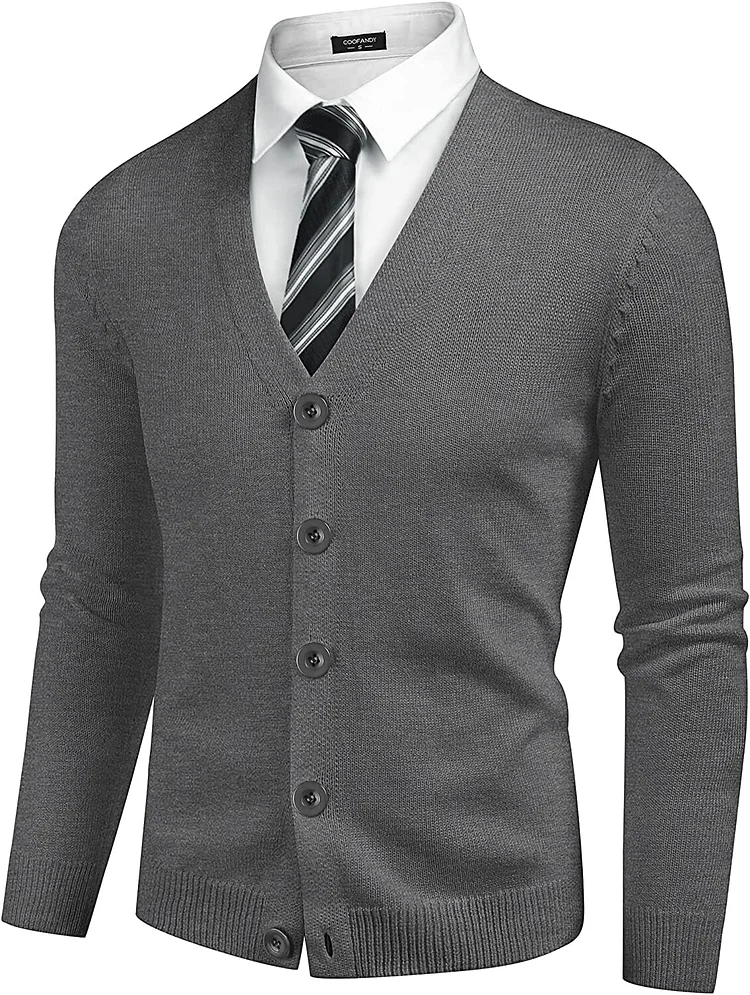 V Neck Lightweight Button Down Knitted Sweater (US Only) QueenFunky