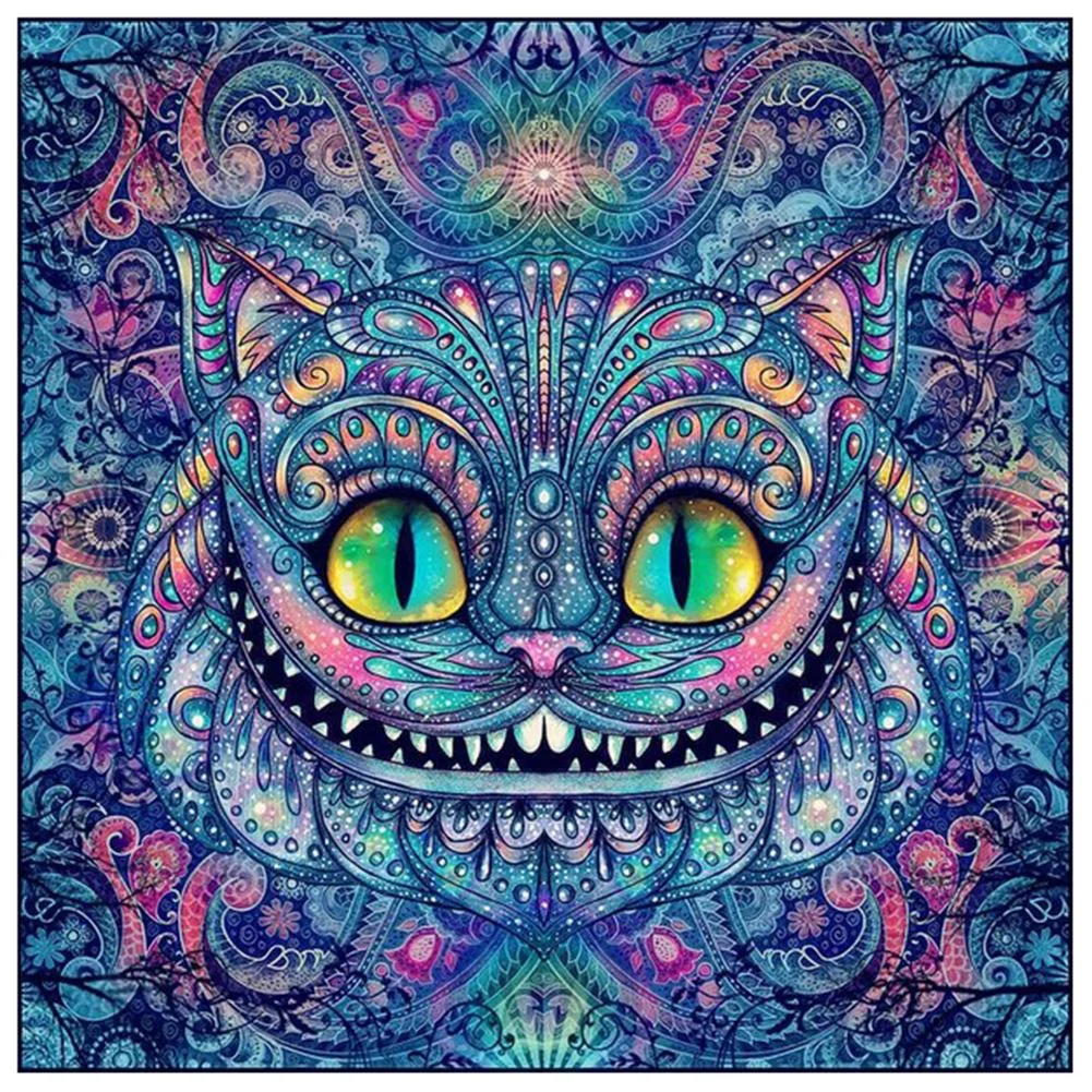 Partial Special Shaped Diamond Painting Cheshire Cat