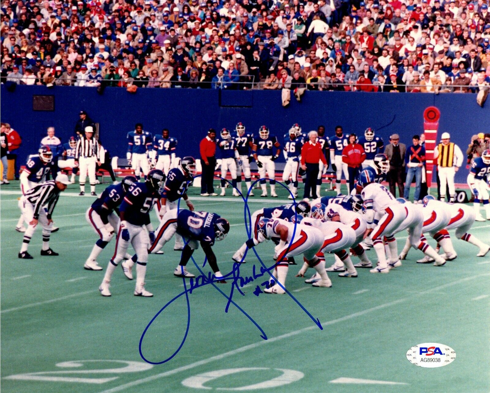 Leonard Marshall autographed signed 8x10 Photo Poster painting New York Giants PSA