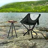 Outdoor Camping Folding Chair, Support 550 Lbs, X-Shaped Steel Frame Fixed, Fully Cushioned Seat and Back, Beach, Fishing, Trip, Picnic