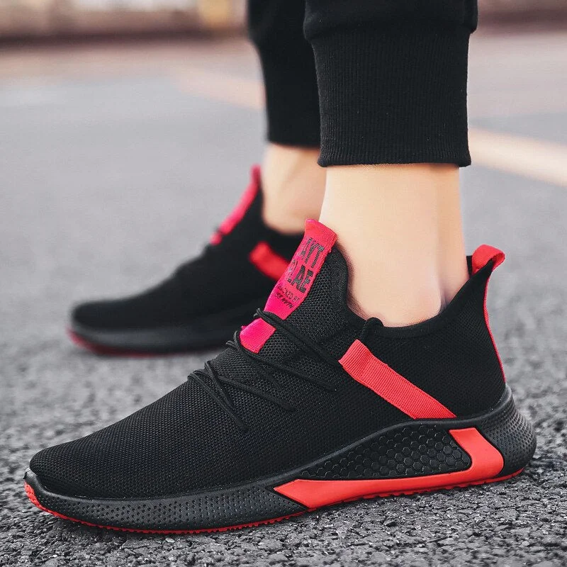 breathable men sneakers mesh casual shoes for men lace up walking shoes outdoor male trainers fashion tenis masculino