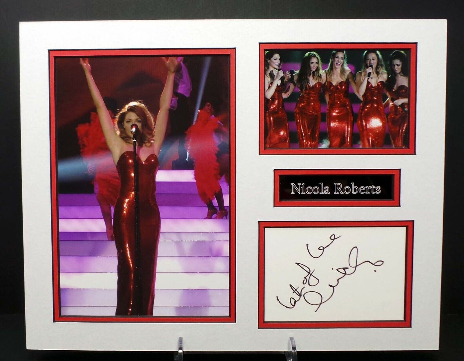 Nicola ROBERTS Signed Mounted RARE Photo Poster painting Display AFTAL RD COA Girls Aloud Singer