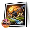 Diamond Painting-DIY Full Round Drill Western Elements Guitar And Horse