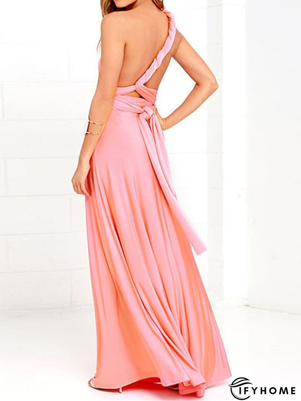 Women‘s Prom Party Dress Swing Dress Long Dress Maxi Dress Green Black Blue Sleeveless Pure Color Backless Spring Summer V Neck Party S M L XL | IFYHOME