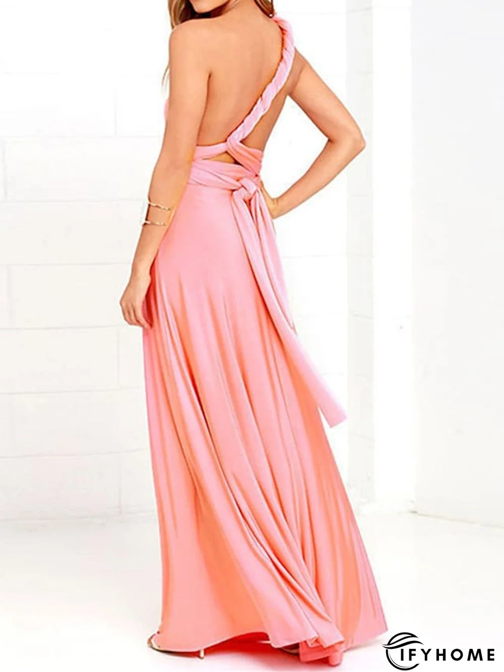 Women‘s Prom Party Dress Swing Dress Long Dress Maxi Dress Green Black Blue Sleeveless Pure Color Backless Spring Summer V Neck Party S M L XL | IFYHOME