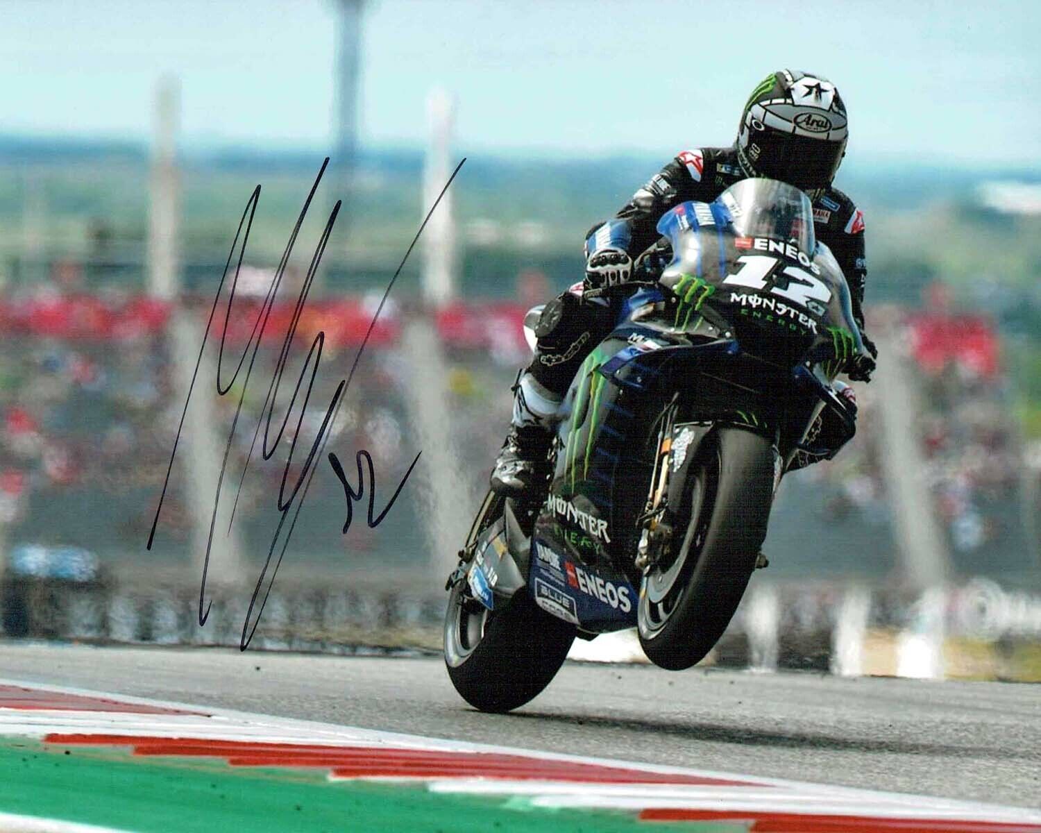 Maverick VINALES 2019 SIGNED MOTOGP Autograph 10x8 Yamaha Photo Poster painting 1 AFTAL COA