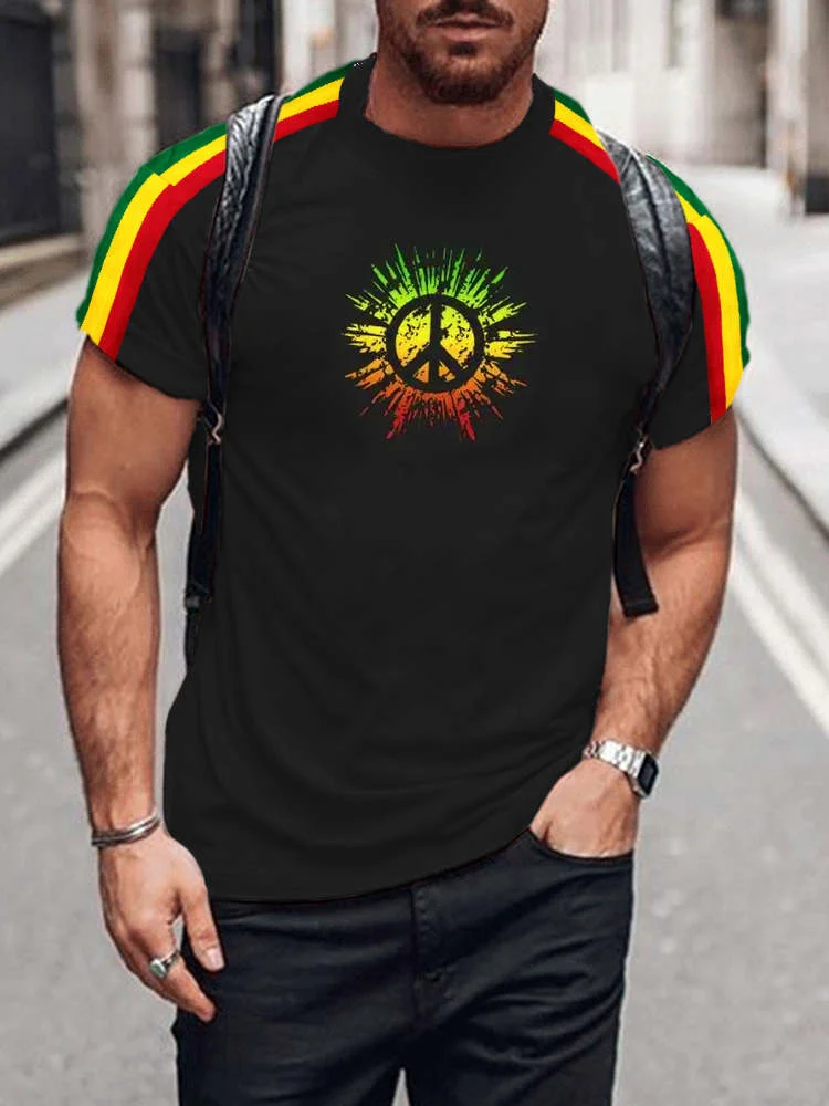 Reggae Art Print Men's Casual T-Shirt