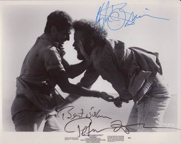 PETER FONDA & HUGH O'BRIAN Signed 8 x 10 ORIGINAL1976 Movie Killer Force 12726