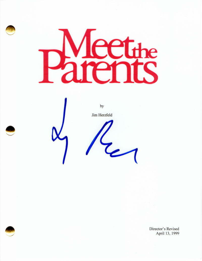 JAY ROACH SIGNED AUTOGRAPH - MEET THE PARENTS FULL MOVIE SCRIPT - ROBERT DENIRO