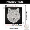 DIY Pearl Painting wolf for Home Wall Decor(25x25cm)