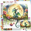 Diamond Painting -DIY Full Square Drill Moon Azure Dragon