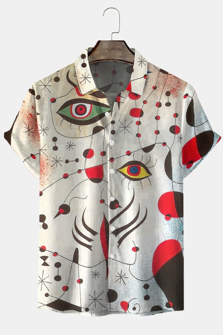 Resort Style Personalized Pattern Casual Shirt
