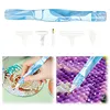 Resin Diamond Painting Point Drill Pen with 4 Various Tips Painting Arts 5D Point Drill Pen Diamonds Art Points Drills Pens for Nail Arts Rhinestone Decorations Cross-Stitch (Sky Blue)