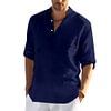 Gioiacombo™ Nuova comoda camicia da uomo in cotone e lino