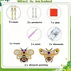 2PCS Bee 5D DIY Diamond Painting Wind Chimes Suncatcher Kit Double Sided Diamond Art Kits Suncatcher with Crystal Pendant for Home Wall Window Decor Adults DIY Art Craft