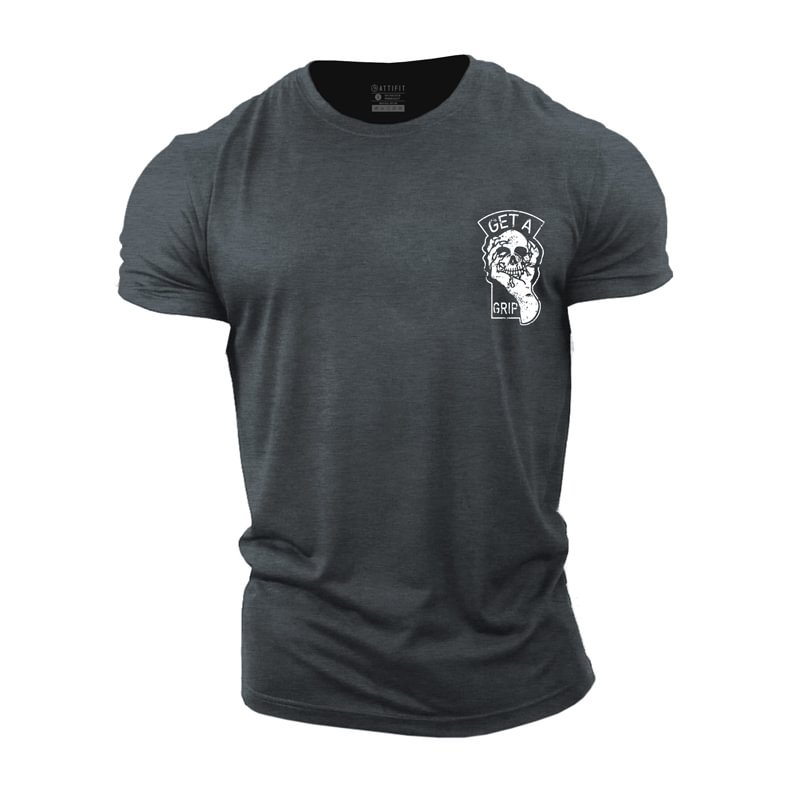 Cotton Get A Grip Graphic Men's T-shirts tacday