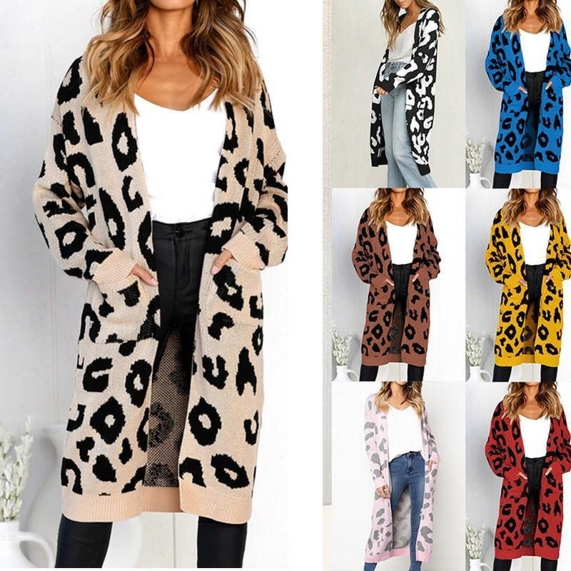 9 Colors Autumn Winter Loose Knitted Pocket Coats