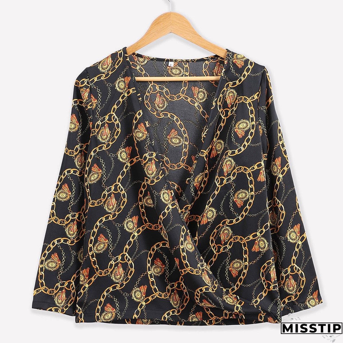 Elegant Women Boho Floral Print Top Casual Loose V-Neck Blouse Fashion OL Ladies Long Sleeve Beach Shirts