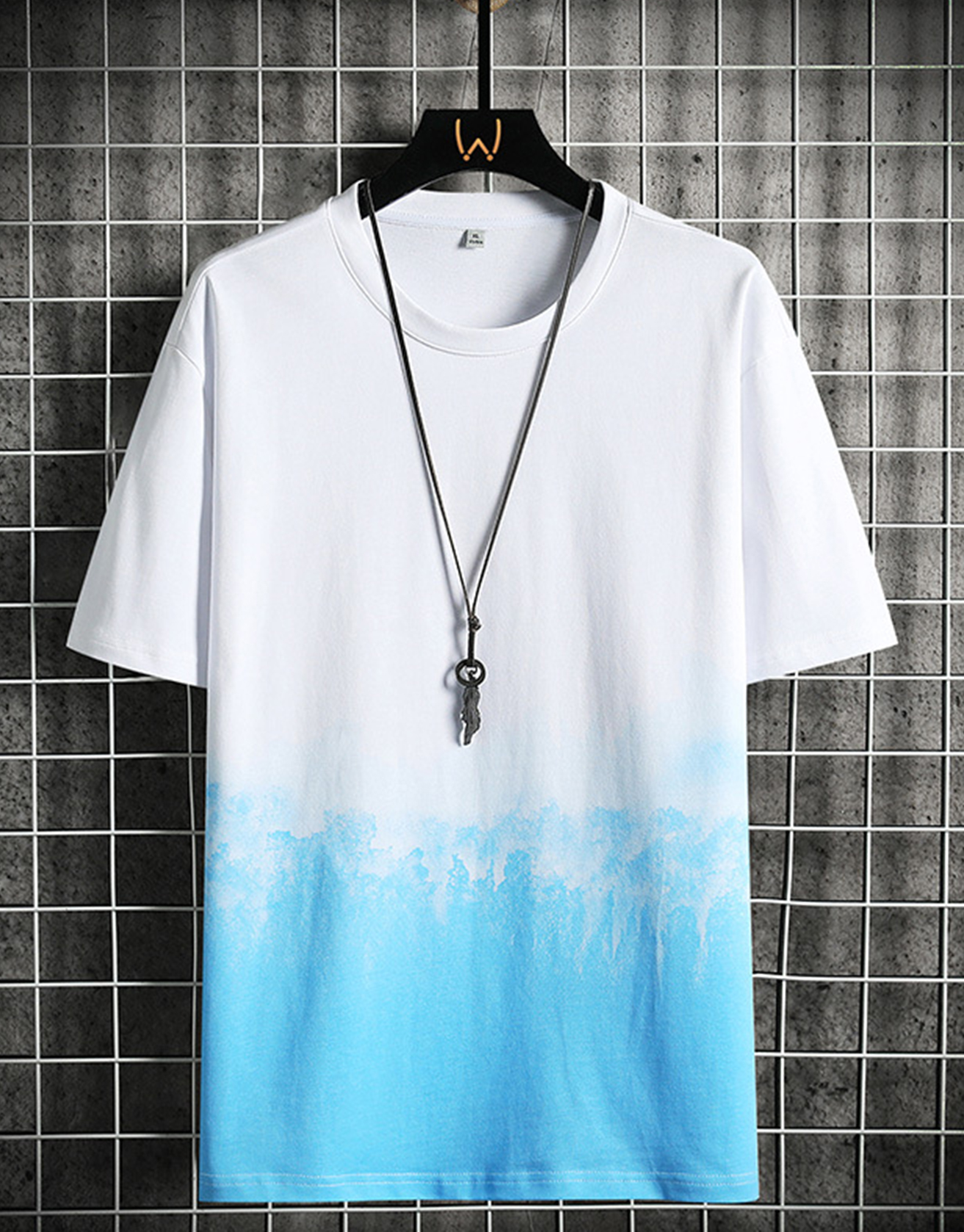 Street Trendy Gradient Dyed Print Casual T-shirt / TECHWEAR CLUB / Techwear