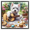 Guitar Schnauzer-11CT Stamped Cross Stitch 40*40cm/15.75*15.75in