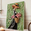 Kit de peinture &eacute;l&eacute;gante pour dames adultes pour adultes : id&eacute;es cadeaux pour d&eacute;butants, d&eacute;corations murales pour la maison, peintures de perles, arts plastiques, 30x40cm avec cadre