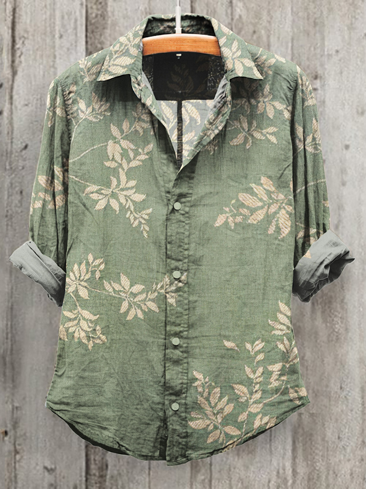 Comstylish Japanese Art Print Casual Shirt