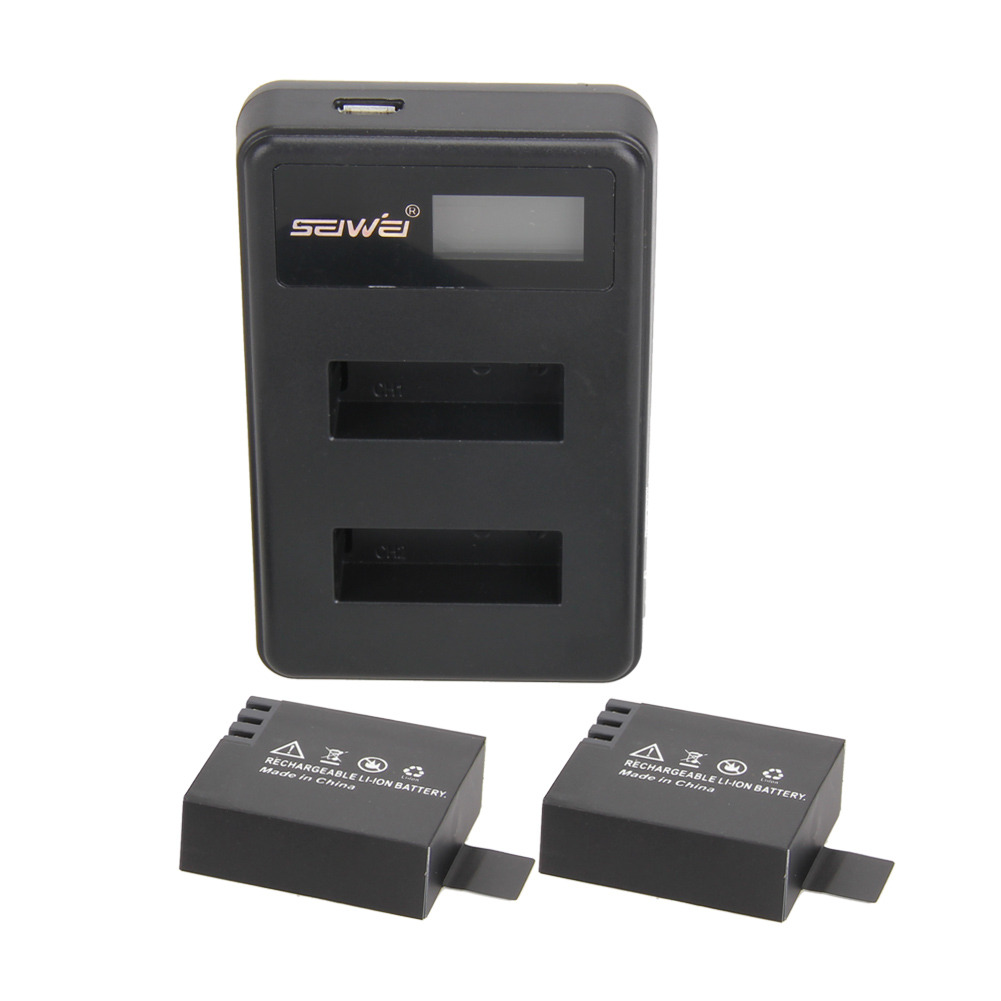 

1X 3.7V 900mAh Li-ion Battery+2X Dual-slot Chargers for SJ4000 Sport Camera, 501 Original