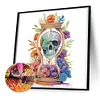 Diamond Painting-DIY Crystal Rhinestone Skull Hourglass