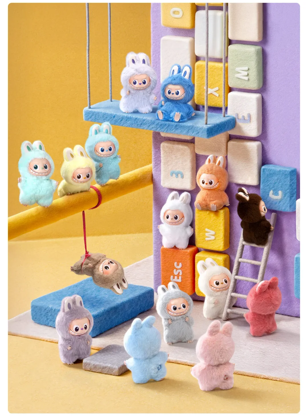 THE MONSTERS Pin for Love Series-Vinyl Plush Pendant Blind Box (N-Z)-B