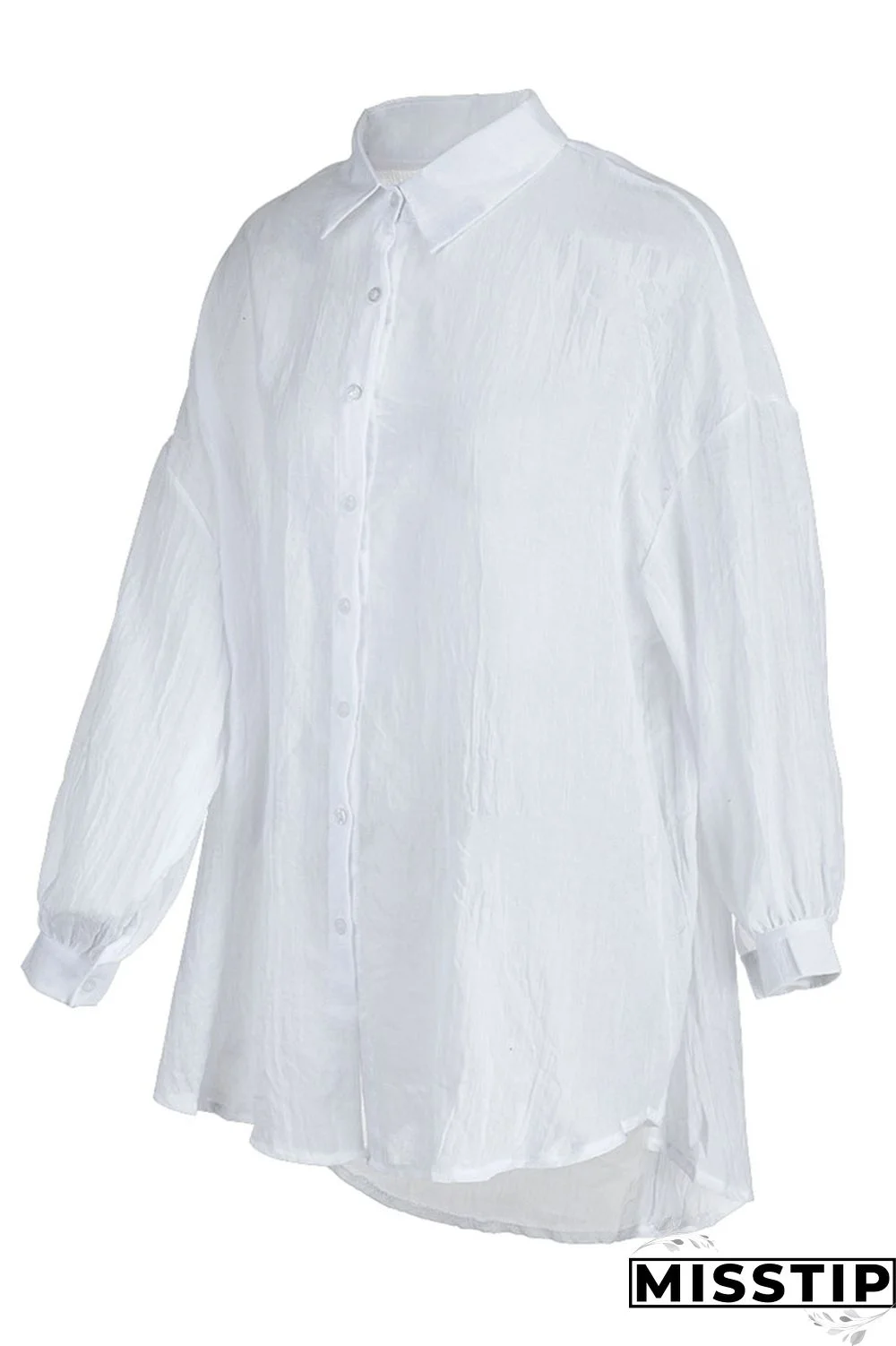 Black Casual Solid Patchwork Buckle Asymmetrical Turndown Collar Tops