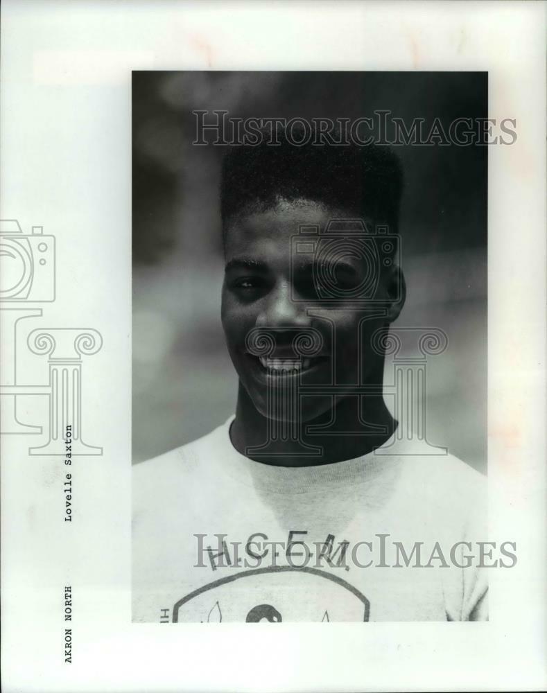 Press Photo Poster painting Lovelle Saxton- Akron North baseball - cvb44675