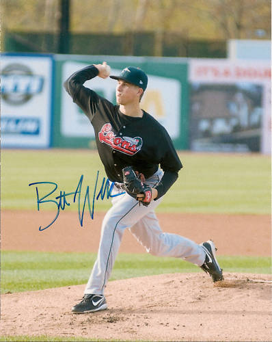 Brett Wallach auto signed Photo Poster painting Great Lakes LA Dodgers