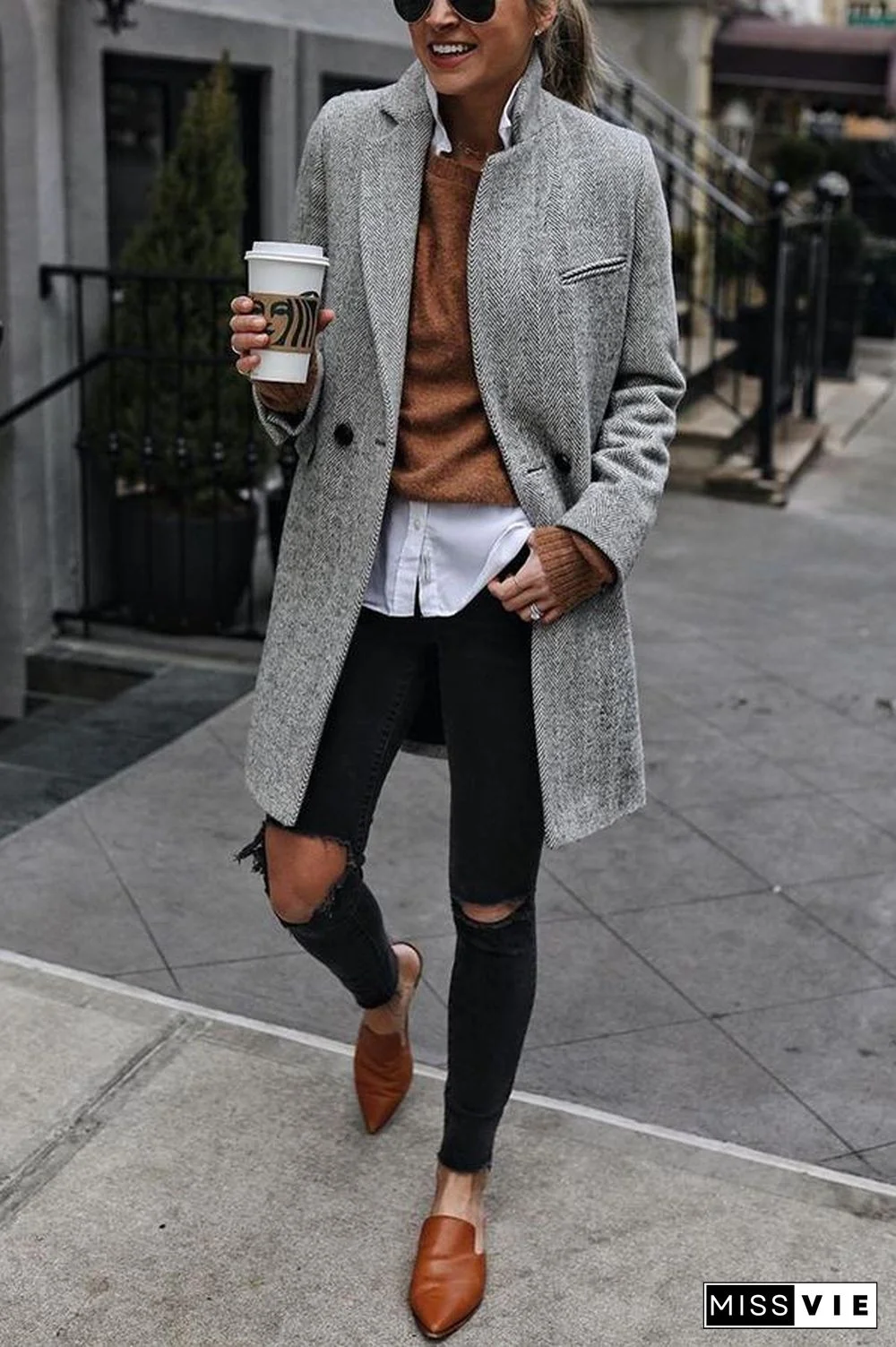 Outlook Button Down Textured Coat