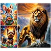 3pcs Diamond Painting -DIY Round Drill Flower Animals