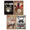 4pcs - Drummer - Vintage Metal Signs(8*12Inch/12*16Inch) - Music