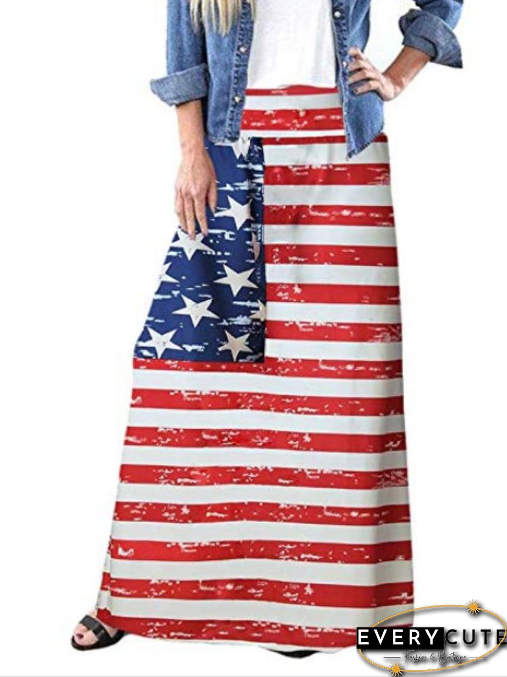 Women's Flag Printed Skirt