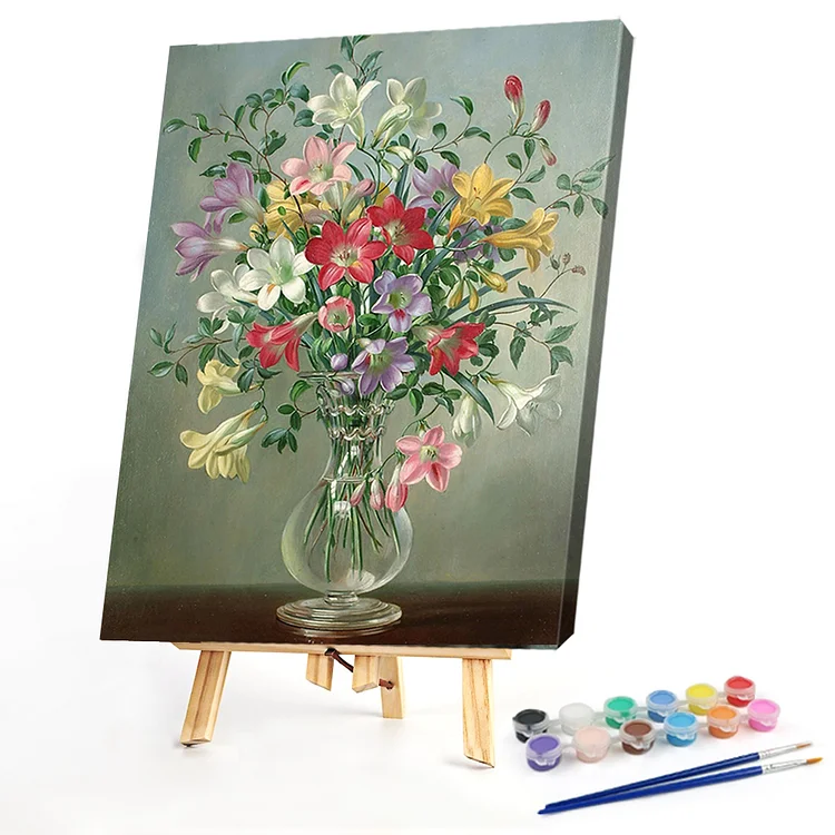 Oil Paint by Numbers - flowers (40*50cm)