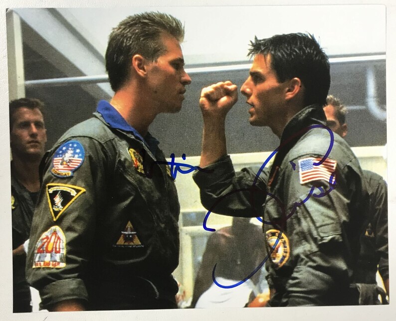 Val Kilmer & Tom Cruise Signed Autographed Top Gun